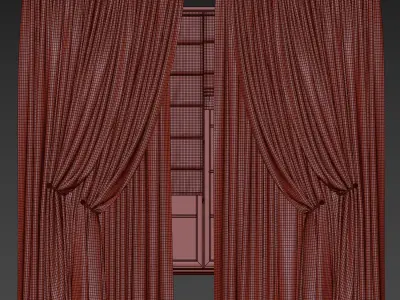 Curtain with Roman 60 3D model