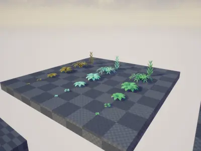 Stylized nature pack Low-poly 3D model