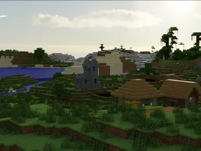 Minecraft Biomes Village Snowy Village Jungle temple Beach Free 3D model