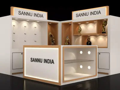 stall sana india exhibition stand 3D model