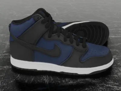 FRAGMENT X NIKE AIR DUNK HIGH TOKYO 3D SHOES Low-poly 3D model