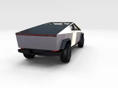 Tesla Cybertruck with Interior Pack 3D model