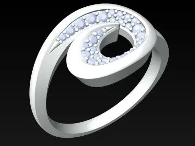 Diamond Ring - Womens Rings - N892445 3D print model