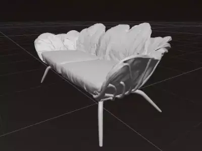 Leaf Inspired Luxury Sofa Low-poly 3D model