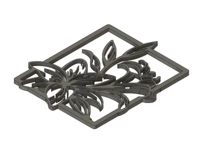 Flower Wall Art 3D print model