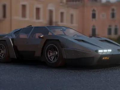 3Dpro CAR scifi 1 Low-poly 3D model