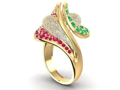 LUXURY DIAMOND RING  3081 3D print model