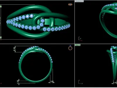 Luxury fancy ring 3D print model