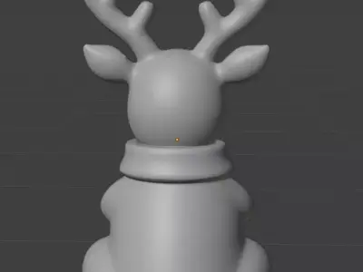 Reindeer sitting 3D print model