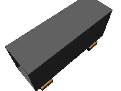 3 16in Wall x8in Rectangle Tube 3D model