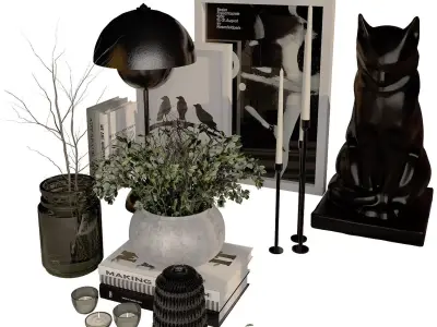 Decorative set 01 3D model 6