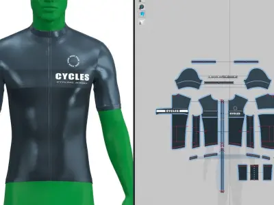 Cycling Jersey 3d Model 3D model