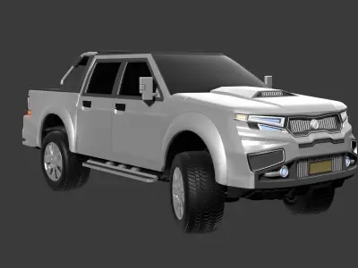 German jeepsy Low-poly 3D model