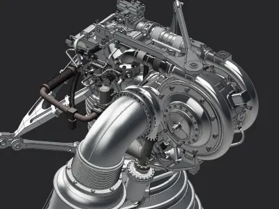 Rocketdyne  H-1 Rocket Engine 3D print model