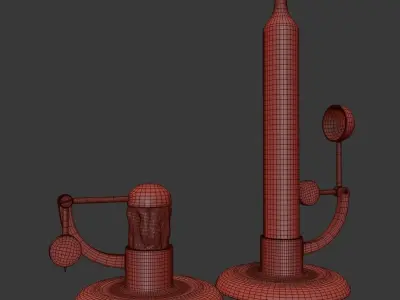 HAY Moment candleholder black 3D model