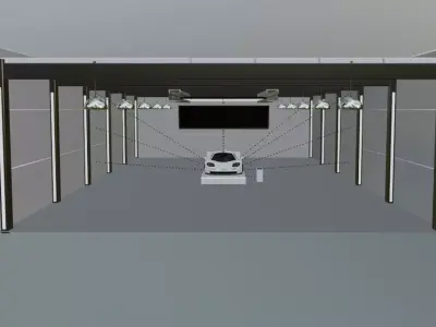 McLaren F1 1994 in car showroom 3D model