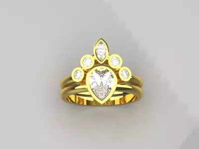 Eternal Link STL 3D Ring Set model wr0016 3D print model