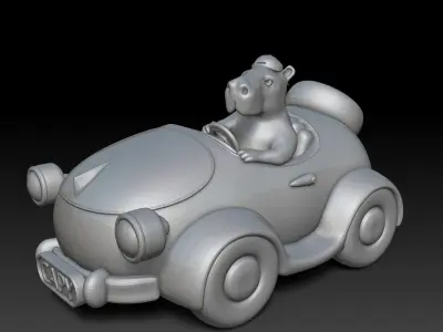 Capybara pulling up  3D print model