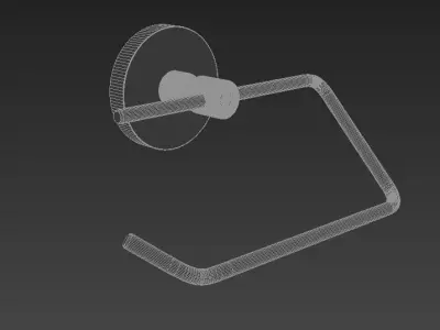 Rose Paper Holder Capless 3D model