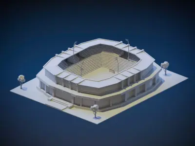 Football Stadium Low-poly 3D model
