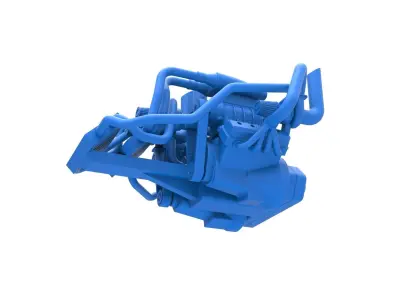 Twin-engine V8 for pulling tractor Scale 1 to 25 3D print model