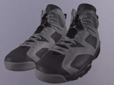 NIKE AIR JORDAN 6 SHOES PBR Low-poly 3D model