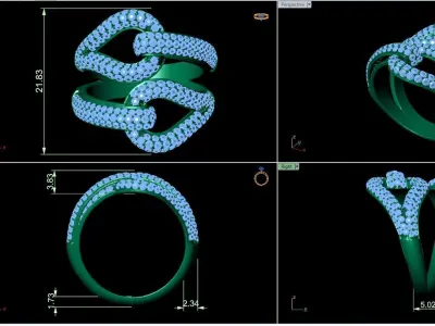 fancy ring 3D print model