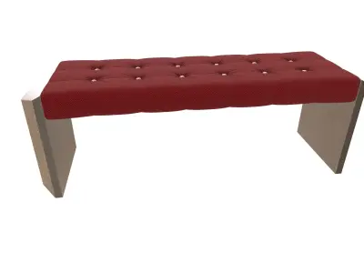 Modern Sofa Bench 3D Model AR VR Low-poly 3D model