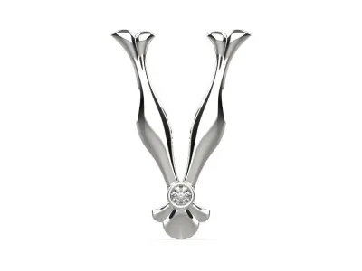 Alphabet Latin V 3D print model