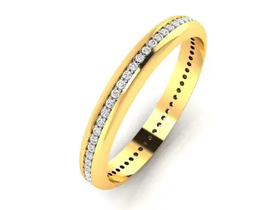 Solitaire Engagement Wedding Ring 3D print model 3