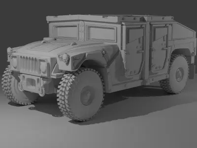 IDF Armored Hummer 3D print model