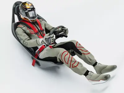 High Quality Race Driver Suit 3D model