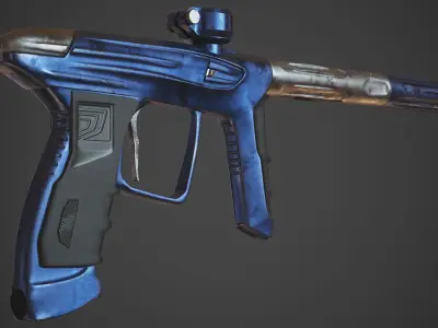 Paintball marker Low-poly 3D model