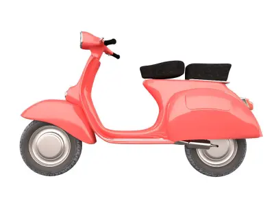 Vespa Classic Low-poly 3D model