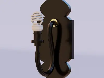 Arabic Metal Wall Sconce 3D model