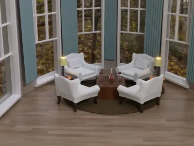 Living Room 3D model 39