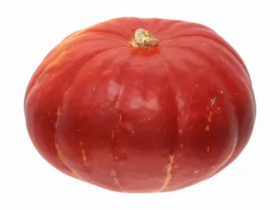 Red pumpkin Low-poly 3D model