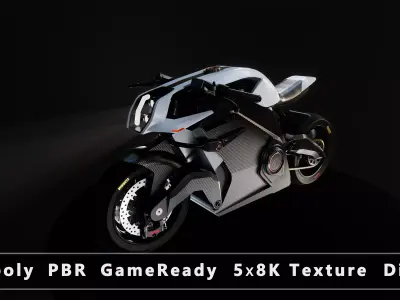 ARC VECTOR motorcycle Low-poly 3D model
