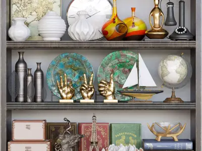 Set-165 bookcases for home decor - how to build bookcase 3D model