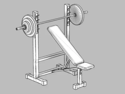Bench Press 3D model
