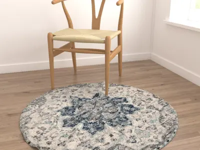 Round Rug Set 157 3D model