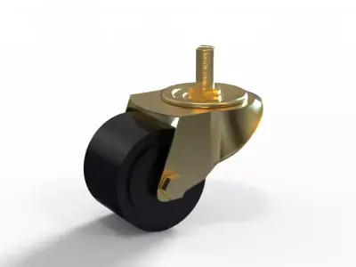 CASTER WHEEL FOR TROLLEY RENDERED FOR KEYSHOT Low-poly 3D model