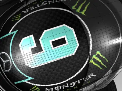 Nico Rosberg Helmet 2015 Low-poly 3D model