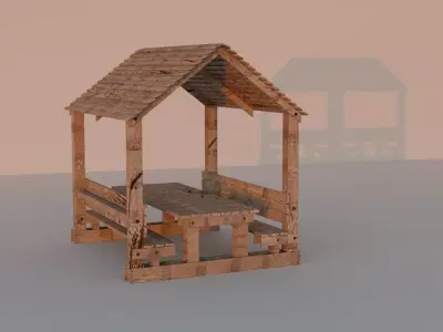 Gazebo Low-poly 3D model