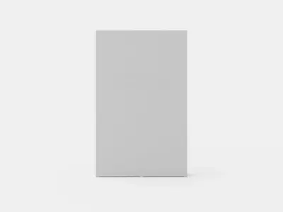 Compact Bed Cabinet Vertically 120x200 White Low-poly 3D model