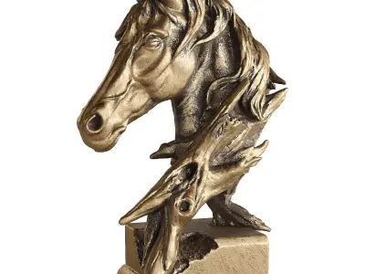 horse statue 4 3D model