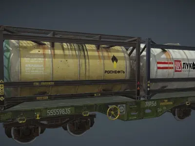 railway tank hitch 3D model