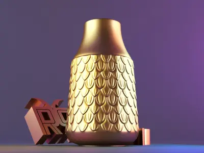 Luxury patterned vase 3D print model