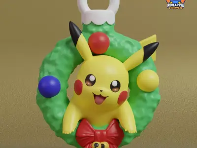 Pokemon - Pikachu Christmas Decoration Free 3D print model