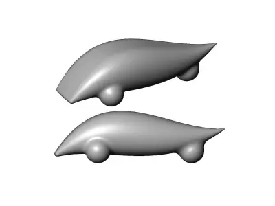 Miniature vehicle automotive speed sculpture N008 3D print model